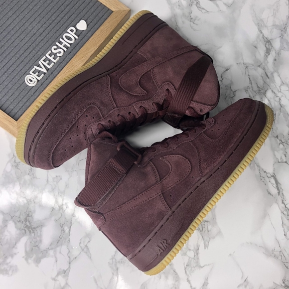 Nike Air Force 1 Burgundy suede - Picture 3 of 4